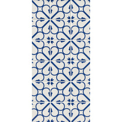 Ancient Greek Heart Blue and White Handmade Porcelain 4x4 Wall Tile Glossy for Kitchen backsplash, Bathroom Shower, Accent Wall, Countertop, Fireplace, Made in Italy