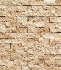 Light 2X4 Split-Faced Travertine Mosaic Wall Tile for Kitchen Backsplash, Fireplace Surround, Bathroom Wall