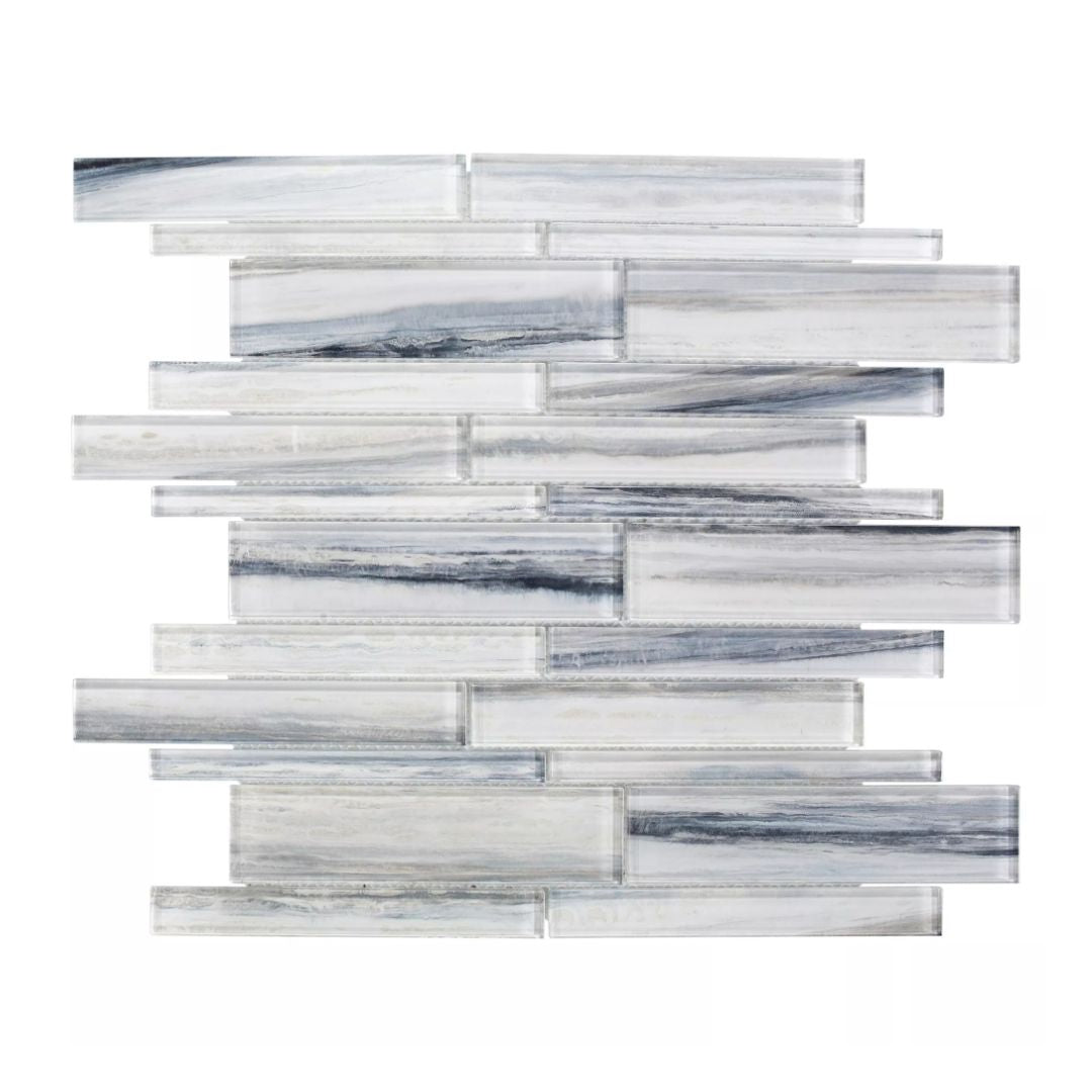 Tenedos HTC248 Ocean Mist Linear Glass Mosaic Tile