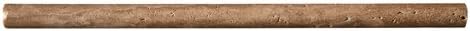 Noche, Noce Tumbled Travertine  1/2x12 Pencil Wall Tile (1 PIECES)
