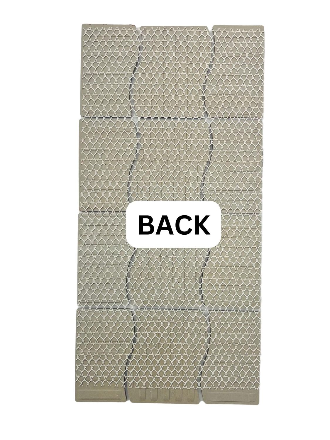 Wavy Almond and Blue Matte Porcelain Border Pool Wall and Floor Tile on 6x12 Mesh Mounted for Easy Installation for Bathroom, Backsplash, Kitchen