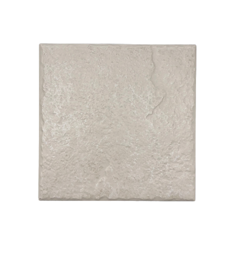 Tenedos Arctic Ivory Square 6x6 Porcelain Tile Textured Matte for Floor and Wall