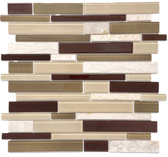 MSI Sonoma Valley ‎AMZ-MD-00363 Interlocking Stone 12 inch x 12 inch Wall Tile for Kitchen Backsplash, Wall Tile for Bathroom, Shower Wall Tile, Mesh Mounted Mosaic Tile