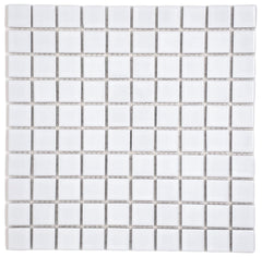 Square White Porcelain Mosaic for Bathroom, Wall, Entrance, Pool, Shower, Floor Tile