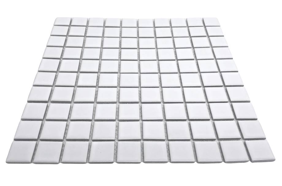 Square White Porcelain Mosaic for Bathroom, Wall, Entrance, Pool, Shower, Floor Tile