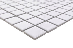 Square White Porcelain Mosaic for Bathroom, Wall, Entrance, Pool, Shower, Floor Tile