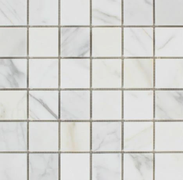 Calacatta Gold 2x2 Marble Mosaic Tile Polished