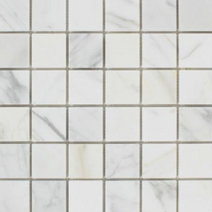 Calacatta Gold 2x2 Marble Mosaic Tile Polished