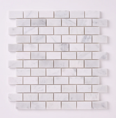 Carrara White Marble 1"x 2" Mosaic Tile Polished 1 piece