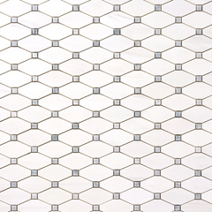 Bianco Dolomite Octave with Gray Dots Mosaic Polished HTC