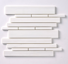 Bianco Dolomite Random Strip Mosaic Polished HTC 1 piece