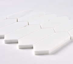 Bianco Dolomite Picket Mosaic Honed  HTC