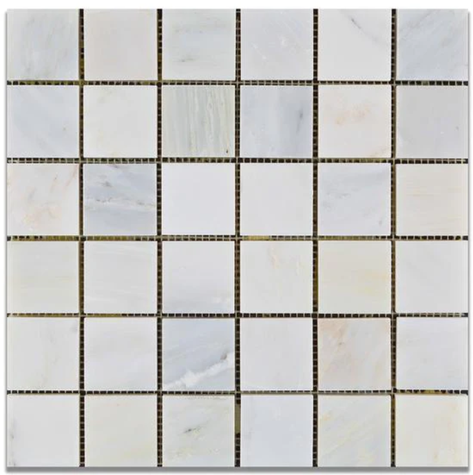 Calacatta Cressa (Asian Statuary) 2x2 Mosaic Honed HTC-1 sqft