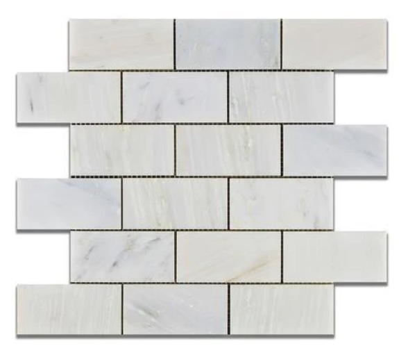 Calacatta Cressa (Asian Statuary) 2x4 Subway Marble HTC HONED-1 sqft