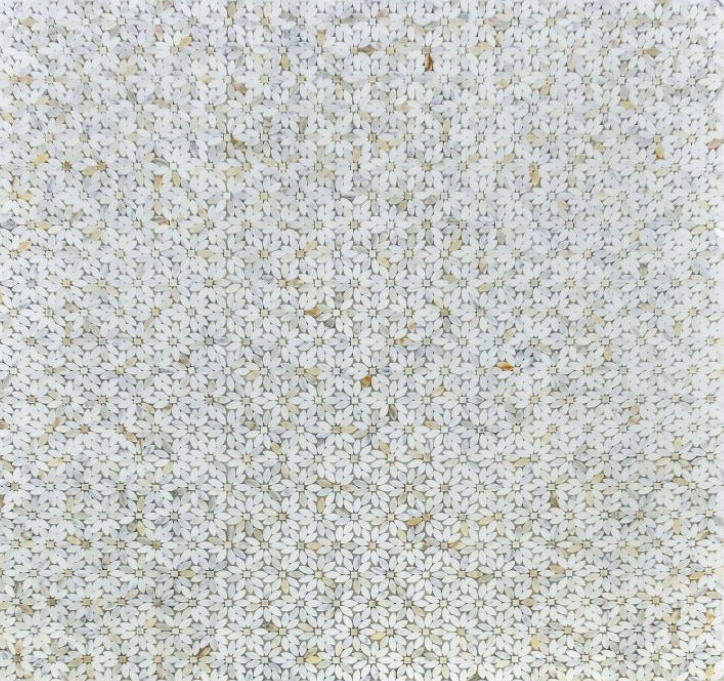 Calacatta Gold Mini Daisy Marble Mosaic Tile Polished