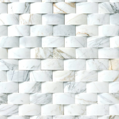 Calacatta Gold 3D Cladding Marble Mosaic Polished