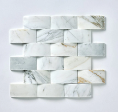 Calacatta Gold 3D Cladding Marble Mosaic Polished