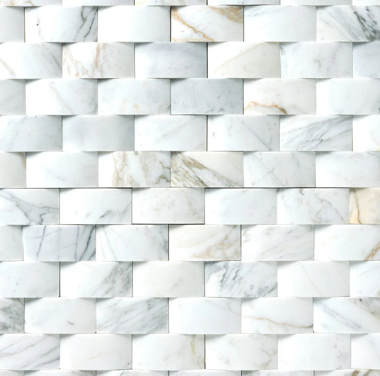 Calacatta Gold 3D Cladding Marble Mosaic Polished