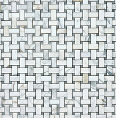 Calacatta Grigio Basketweave Mosaic Polished-1sqft