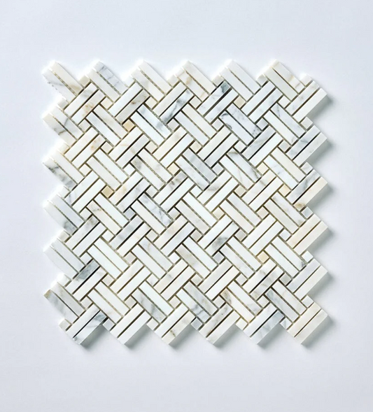 Calacatta Gold Dimensions Marble Mosaic Honed- 1 piece