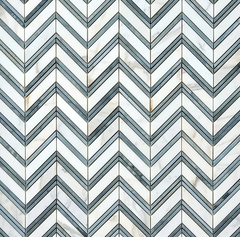 Calacatta Grigio Grand Chevron Marble Mosaic Honed