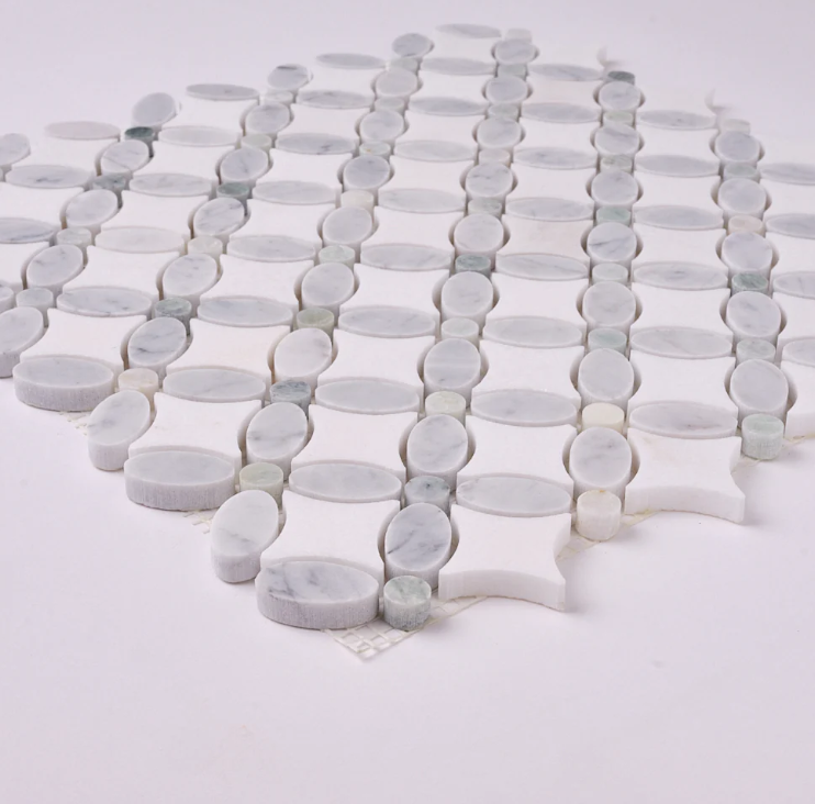 Florita Thassos + Carrara + Green Marble Polished