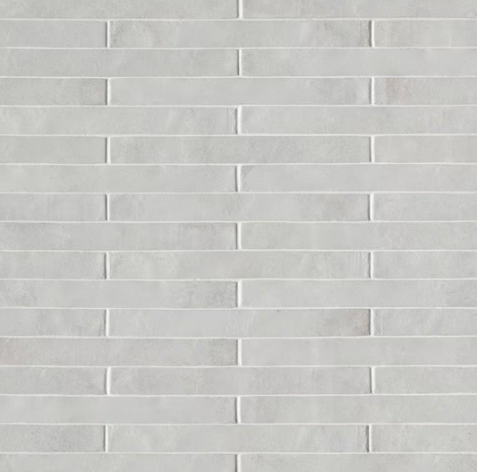 Flamenco Princess White Brick 2 in. x 18 in. Polished Porcelain Floor and Wall Tile (8 sq. ft./Case)