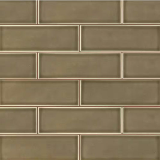 Artisan Taupe 4x12 Glossy Subway Tile for Walls by MSI (5 sq. ft./Case)