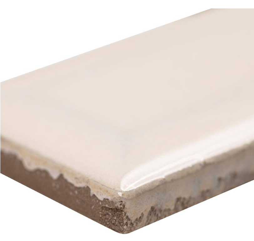 Antique White Beveled 12 in. x 12 in. Glossy Ceramic Patterned Look Wall Tile by MSI (10 sq. ft./Case)