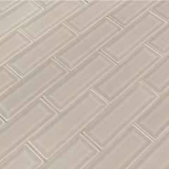 Portico Pearl Beveled 12 in x 12 in. Glossy Crackled Ceramic Mesh-Mounted Mosaic Wall Tile by MSI (10 sq. ft./Case) 94
