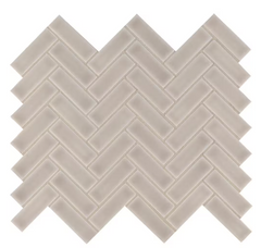 Portico Pearl Herringbone 11 in. x 12 in. Glossy Crackled Ceramic Mesh-Mounted Mosaic Tile by MSI (9.86 sq. ft./Case)