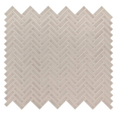 Portico Pearl Herringbone 11 in. x 12 in. Glossy Crackled Ceramic Mesh-Mounted Mosaic Tile by MSI (9.86 sq. ft./Case)
