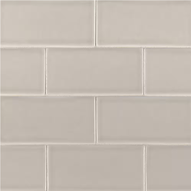 Portico Pearl Subway 3 in. x 6 in. Handcrafted Glossy Ceramic Subway Wall Tile by MSI (1 sq. ft. / case)