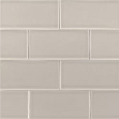Portico Pearl Subway 3 in. x 6 in. Handcrafted Glossy Ceramic Subway Wall Tile by MSI (1 sq. ft. / case)