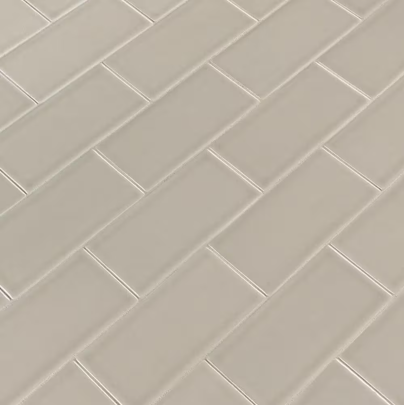 Portico Pearl Subway 3 in. x 6 in. Handcrafted Glossy Ceramic Subway Wall Tile by MSI (1 sq. ft. / case)