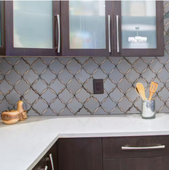 Victorian Light Arabesque 10.83 in. x 15.5 in. Glossy Porcelain Floor and Wall Tile by MSI (10.4 sq. ft./Case)