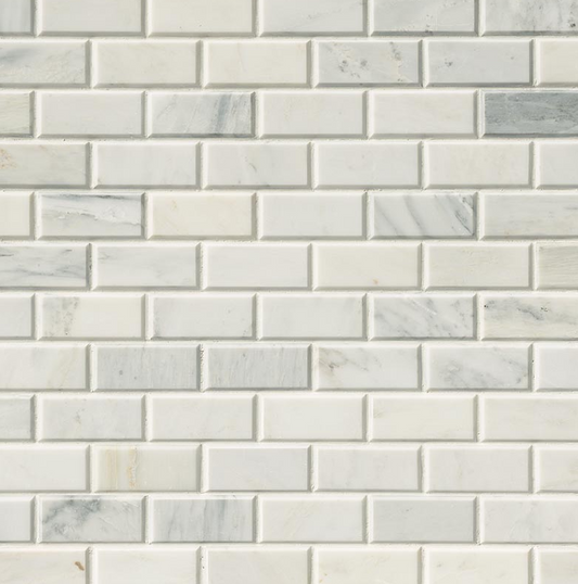 Arabescato Carrara Subway Tile 2x4 Honed