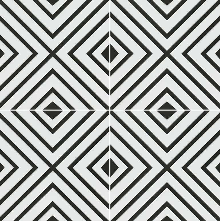 Zaria Modena Encaustic Tile Matte 8x8- 1 Piece