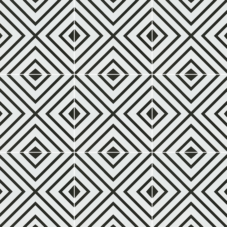Zaria Modena Encaustic Tile Matte 8x8- 1 Piece