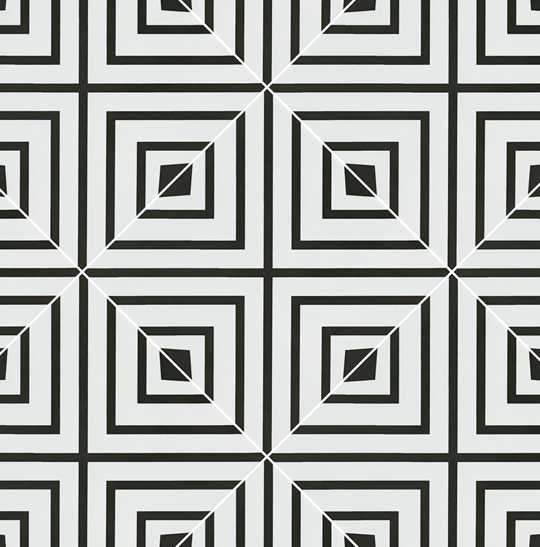 Zaria Modena Encaustic Tile Matte 8x8- 1 Piece