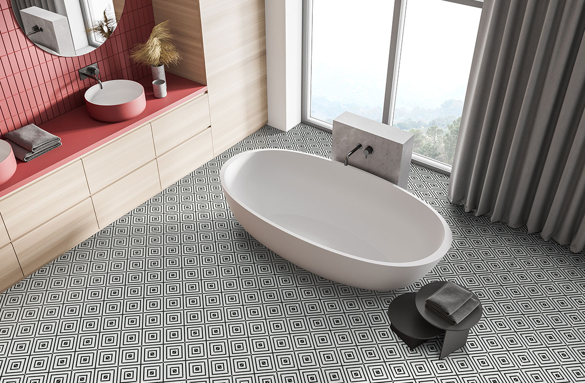 Zaria Modena Encaustic Tile Matte 8x8- 1 Piece