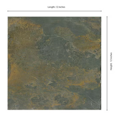 Rustique Earth Gauged Natural Slate Square Tile 12 in. x 12 in., Floor and Wall (10 sq. ft./Case)