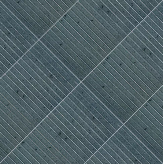 Sapphire Stax 6 in. x 12 in. Polished Porcelain Fluted Subway Wall Tile (8.5 sq. ft./Case)