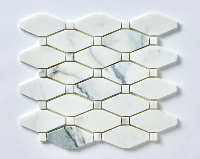 Tenedos Calacatta Gold Octave Marble Mosaic POLISHED