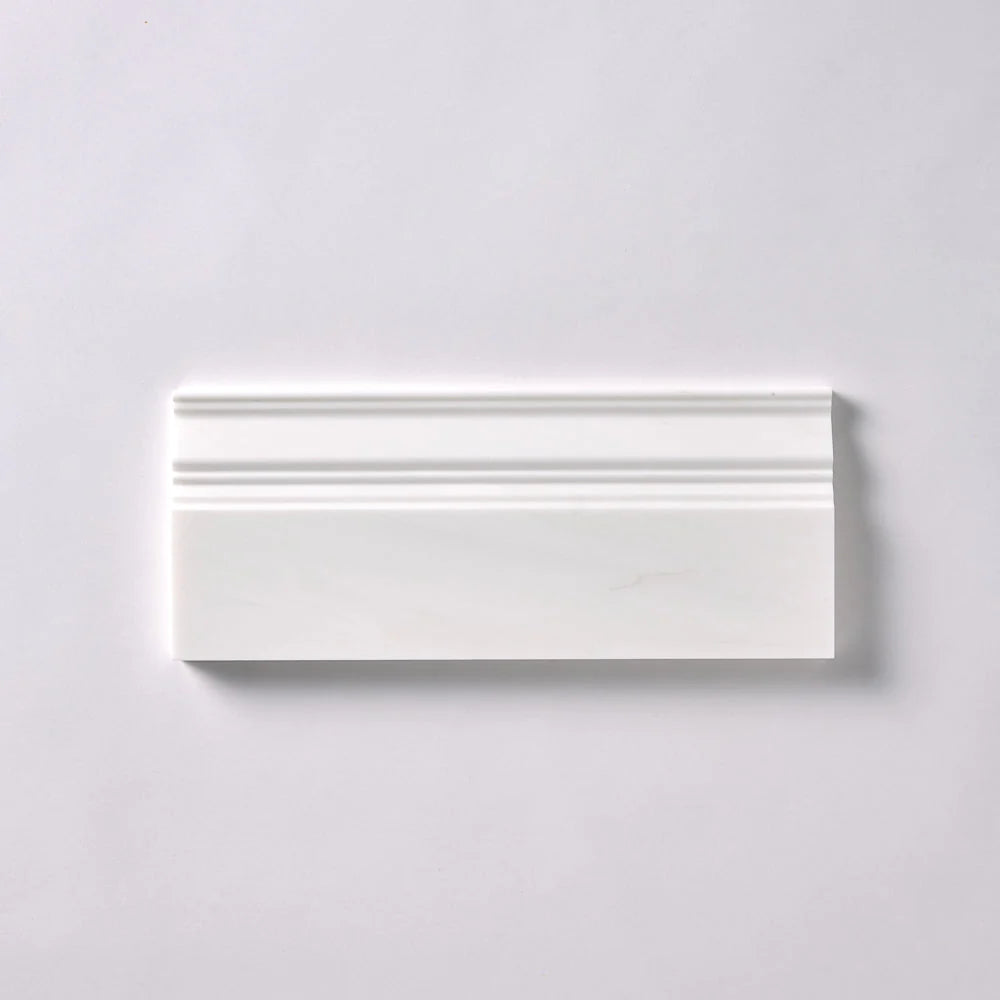 Tenedos Bianco Dolomite Baseboard Molding Polished/Honed