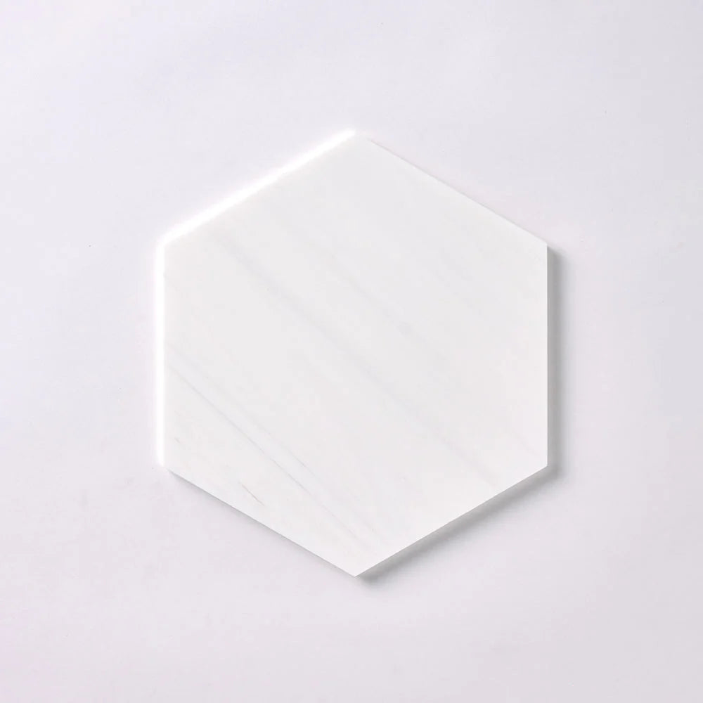 Tenedos Bianco Dolomite 4x4 Hexagon Polished/Honed