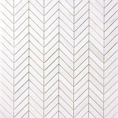 Tenedos Bianco Dolomite Chevron Mosaic Polished/Honed