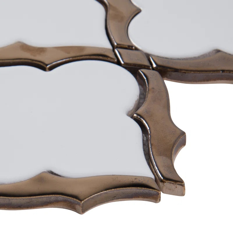 Victorian Light Arabesque 10.83 in. x 15.5 in. Glossy Porcelain Floor and Wall Tile by MSI (10.4 sq. ft./Case)