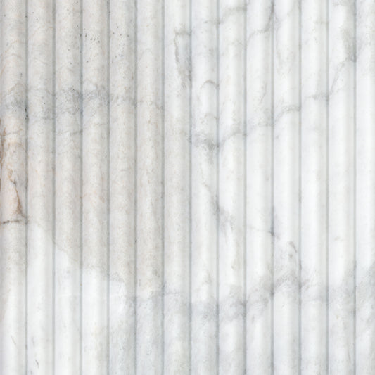 Arabescato Venato Milano Ribbo 12 in. x 24 in. Honed Fluted Marble Wall Tile by MSI (50 cases/200 sq. ft. / pallet)