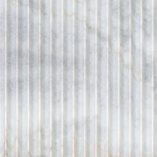 Arabescato Venato Valentino Fluto 12 in. x 24 in. Honed Marble Fluted Wall Tile by MSI (4 sq. ft./Case)